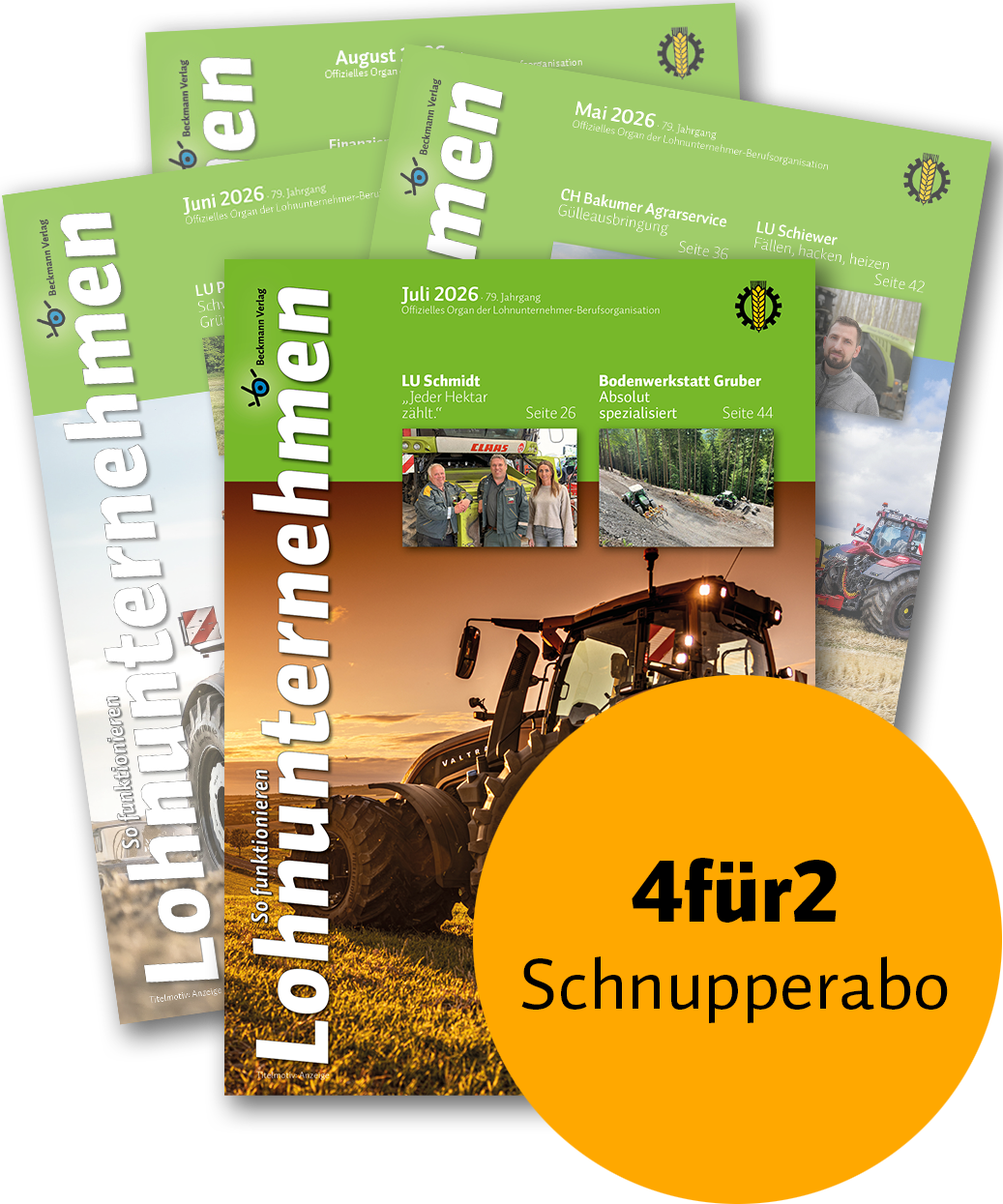 4 für 2 Mini-Abo Lohnunternehmen