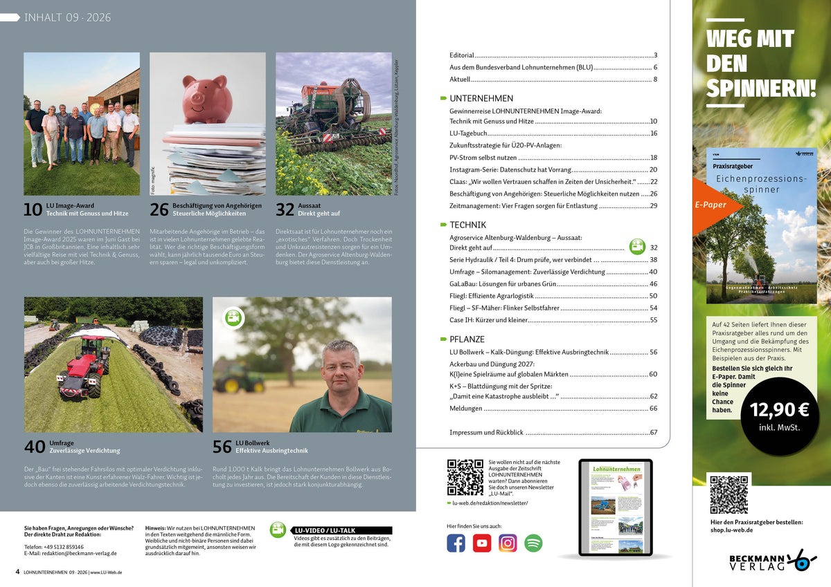 LOHNUNTERNEHMEN AUSGABE September 2026