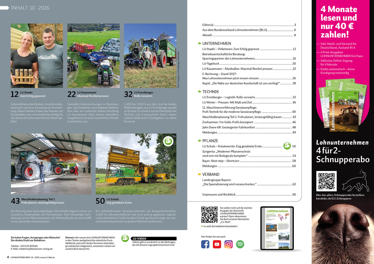 LOHNUNTERNEHMEN AUSGABE Oktober 2026